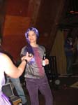 Sandy purple wig